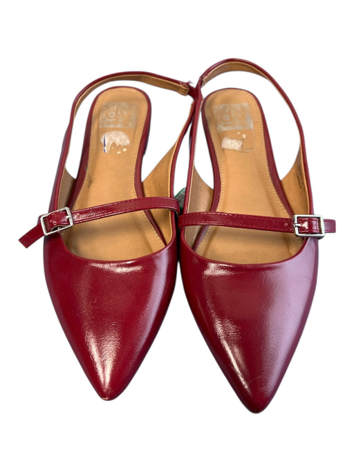 Dolce Vita Shoe Size 8.5 Red Leather Pointed Toe Top Strap Slingback Flat Shoes Red / 8.5