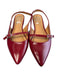 Dolce Vita Shoe Size 8.5 Red Leather Pointed Toe Top Strap Slingback Flat Shoes Red / 8.5