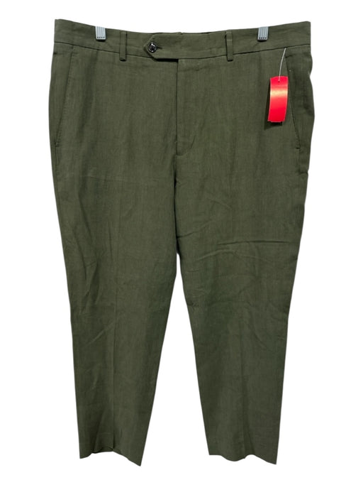 Todd Snyder Size 34 Green Linen Zip Fly Men's Pants Green / 34