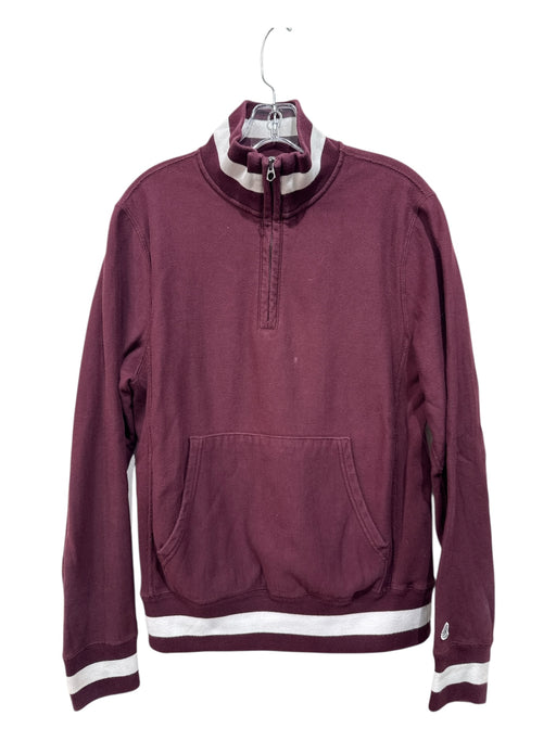 Todd Snyder Size M Red & White Cotton Solid Quarter Zip Men's Jacket Red & White / M