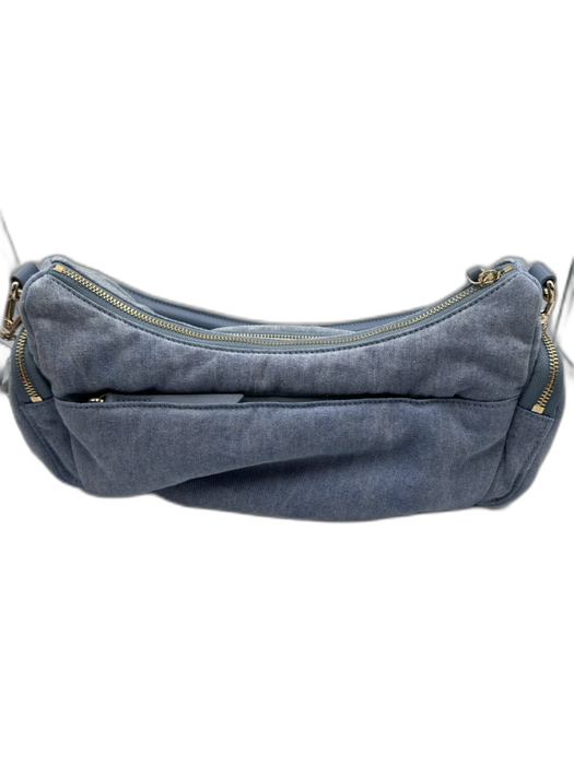 MZ Wallace Light Blue Fabric Denim Crossbody Pouch Included Crescent Bag Light Blue / S