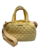 MZ Wallace Butter Yellow Nylon Quilted Top Handle Zip Crossbody Strap Bag Butter Yellow / S