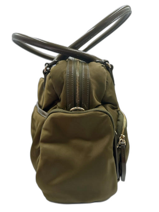 MZ Wallace Olive Green Nylon Rolled Handle Crossbody Strap Shoulder Bag Olive Green / M