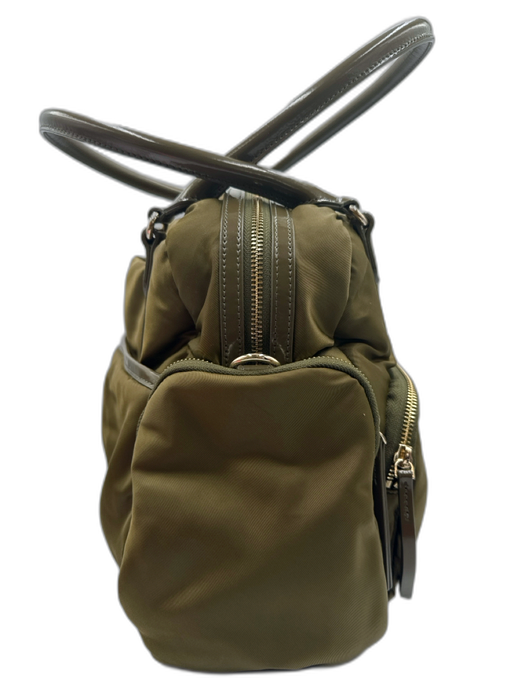 MZ Wallace Olive Green Nylon Rolled Handle Crossbody Strap Shoulder Bag Olive Green / M