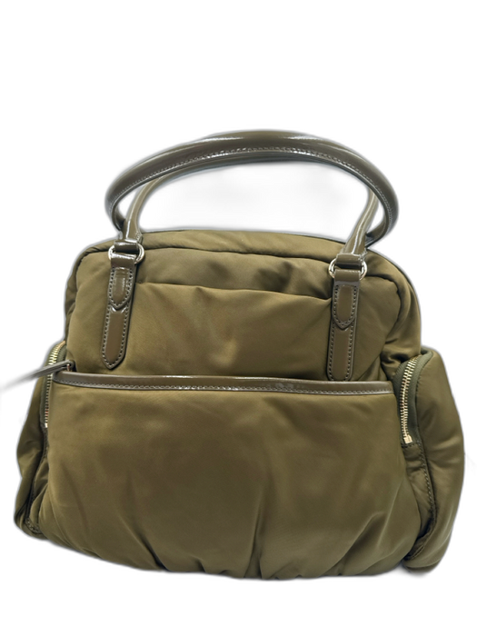 MZ Wallace Olive Green Nylon Rolled Handle Crossbody Strap Shoulder Bag Olive Green / M