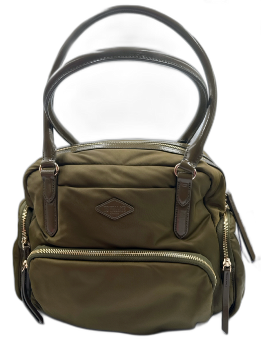MZ Wallace Olive Green Nylon Rolled Handle Crossbody Strap Shoulder Bag Olive Green / M