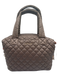MZ Wallace Brown Nylon Gold Tone Hardware Quilted Flap Shoulder Bag Brown / Medium