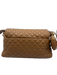 MZ Wallace Brown Nylon & Acetate Quilted Top Handle Zip Close Bag Brown / Medium