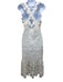 Likely Size 8 White Polyester Crochet Midi Lace Overlay Sleeveless Dress White / 8