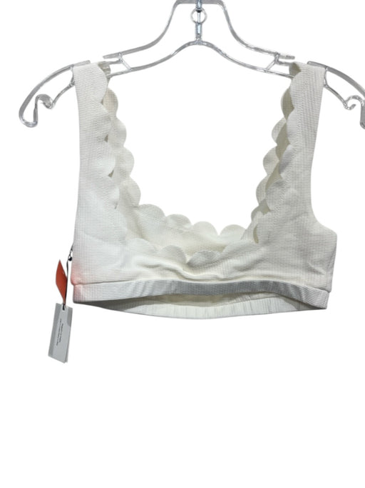 Marysia Size L White Polyamide & Elastane Scalloped Top Only Swimsuit White / L