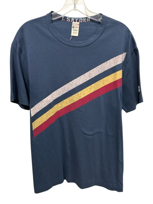 Champion X Todd Snyder Size M Blue & Multi Cotton Graphic Men's Short Sleeve Blue & Multi / M