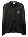 Nike Size M Black Synthetic Solid Zip UP Track Men's Jacket Black / M
