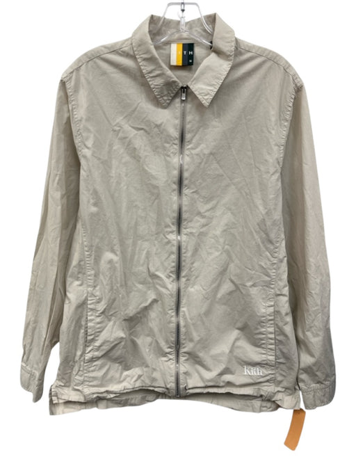 Kith Size M Beige Cotton Solid Zip UP Men's Jacket Beige / M