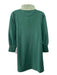 Pomander Place Size S Green Cotton Blend Contrast Collar Ruffle Trim Dress Green / S