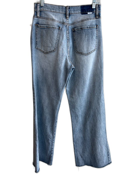 DAZE Size 28 Light Wash Denim Cotton Mid Rise Wide Leg Zipper Fly Jeans Light Wash Denim / 28