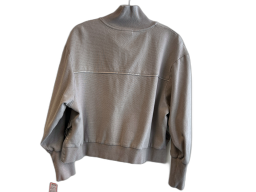 Varley Size Medium Light Moss Green Cotton Blend Long Sleeve Half Snap Top Light Moss Green / Medium
