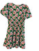 By Anthropologie Size Medium Green & Multi Cotton Floral V Neck Mini Dress Green & Multi / Medium