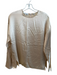 Vince Size Small Champagne Silk Long Sleeve Back Zip Round Neck Top Champagne / Small