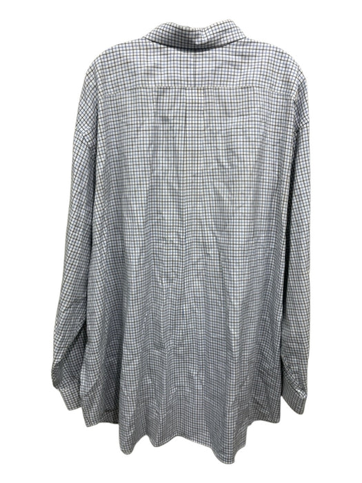 Polo Ralph Lauren Size 4XL White, Black, Blue Cotton Grid Long Sleeve Shirt White, Black, Blue / 4XL