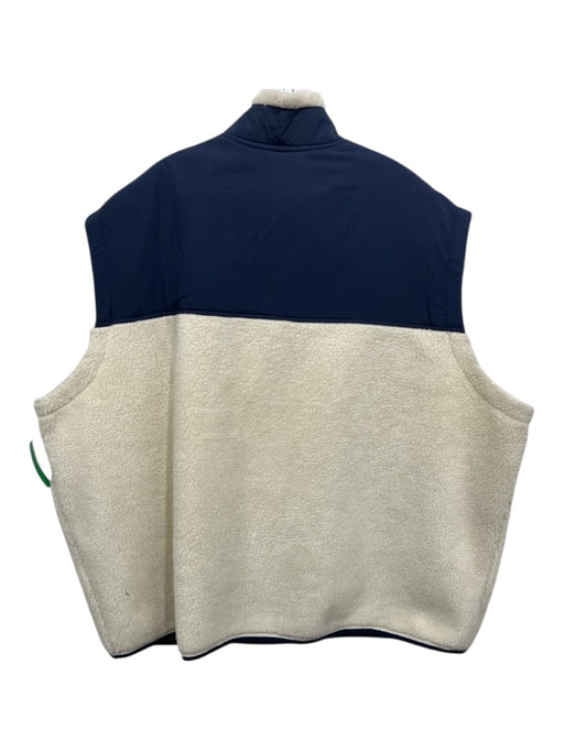 Polo Ralph Lauren Size 5XL Navy & Cream Polyester & Acrylic Zip Up Men's Vest Navy & Cream / 5XL