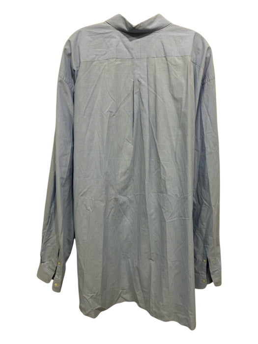 Polo Ralph Lauren Size 3XL Blue & White Cotton Gingham Men's Long Sleeve Shirt Blue & White / 3XL
