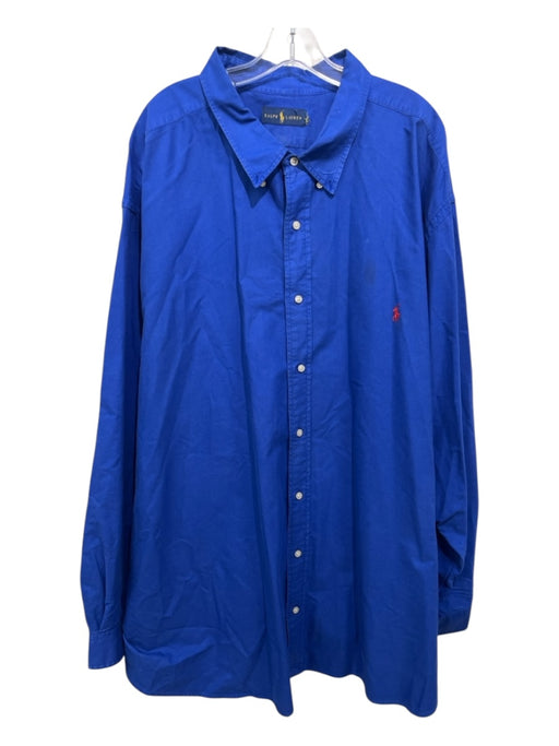 Polo Ralph Lauren Size 4XL Blue Cotton Button Down Men's Long Sleeve Shirt Blue / 4XL