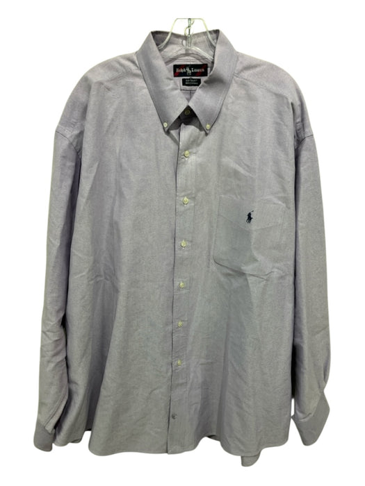 Polo Ralph Lauren Size 4XL Purple Cotton Button Down Men's Long Sleeve Shirt Purple / 4XL