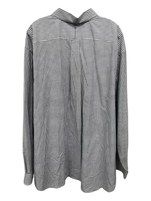 Polo Ralph Lauren Size 3XL White & Black Cotton Gingham Men's Long Sleeve Shirt White & Black / 3XL