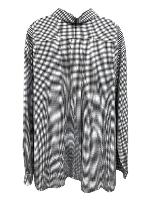 Polo Ralph Lauren Size 3XL White & Black Cotton Gingham Men's Long Sleeve Shirt White & Black / 3XL