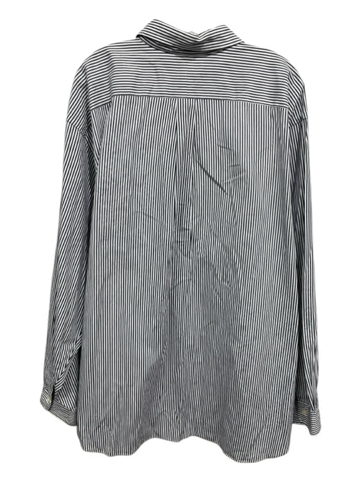 Polo Ralph Lauren Size 3XL White & Black Cotton Striped Men's Long Sleeve Shirt White & Black / 3XL