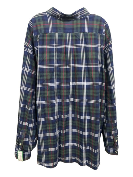 Polo Ralph Lauren Size 4XL Green & Multi Cotton Plaid Men's Long Sleeve Shirt Green & Multi / 4XL