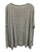 Alice + Olivia Air Size Est Small Black White & Beige Linen Blend Striped Top Black White & Beige / Est Small