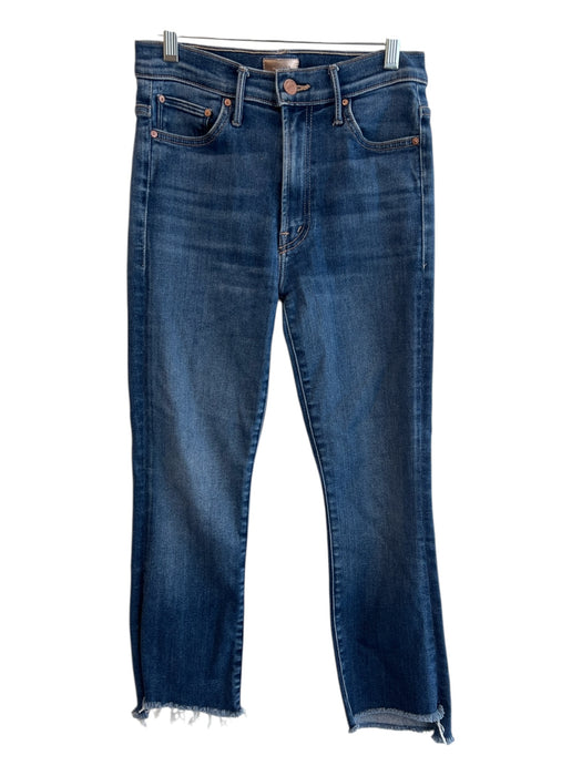 Mother Size 26 Medium Wash Cotton Blend High Rise 5 Pocket Straight Jeans Medium Wash / 26