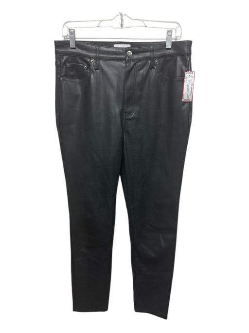 Pistola Size 29 Black PU leather Skinny Mid Rise Zip & Button Pockets Pants Black / 29