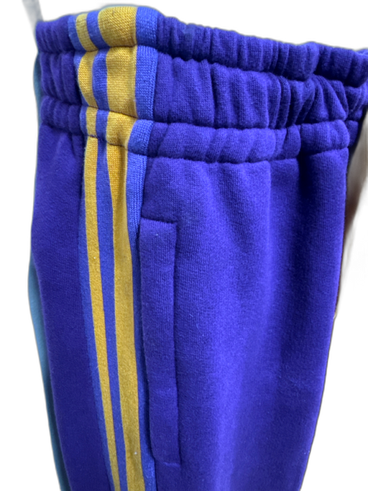 Dolce & Gabbana Size 48 Purple & Yellow Cotton Side Stripes Jogger Men's Pants Purple & Yellow / 48