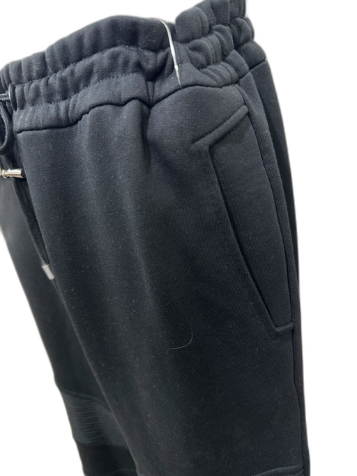Balmain AS IS Size XL Black Cotton Ribbed Jogger Men's Pants Black / XL