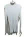 LCR Black Edition Size L White Cotton & Acrylic Ribbed Knit Turtleneck Sweater White / L