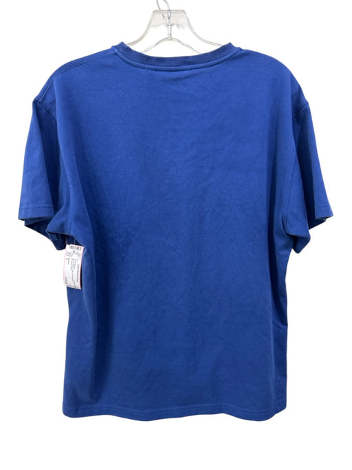 Burberry Size S Blue & Black Cotton Embroidered Men's Short Sleeve Blue & Black / S