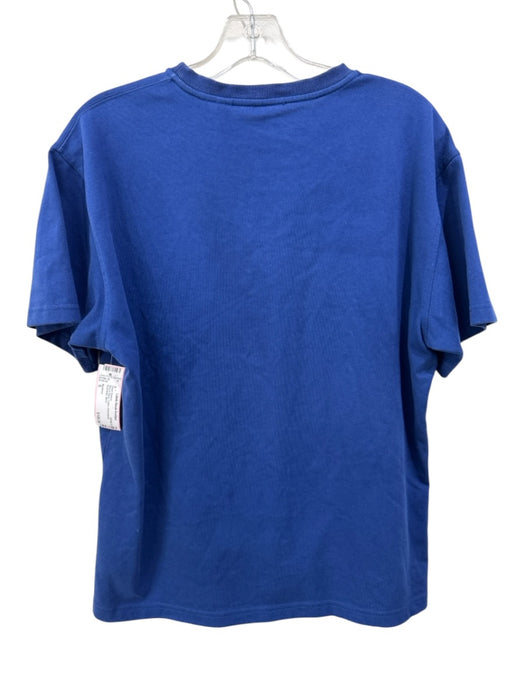 Burberry Size S Blue & Black Cotton Embroidered Men's Short Sleeve Blue & Black / S