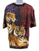 Dolce & Gabbana Size L Black & Multi Tiger Leopard Men's Short Sleeve Black & Multi / L