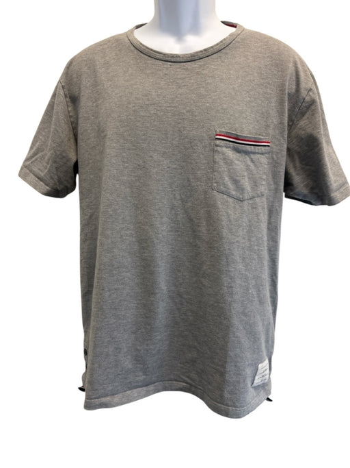 Thom Browne Size 5 Gray Cotton Breast Pocket Men's Short Sleeve Gray / 5