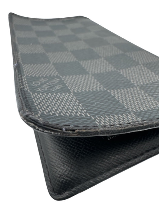 Louis Vuitton AS IS Black & Gray Leather Damier Men's Wallet Black & Gray