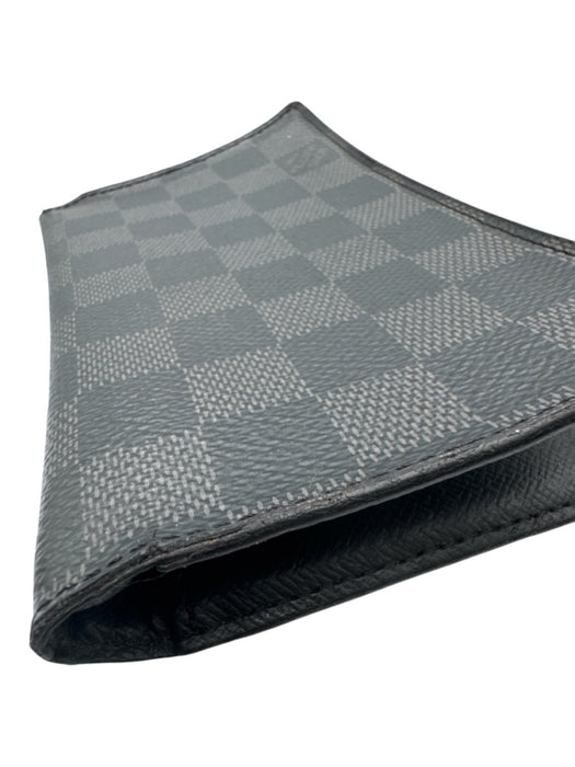 Louis Vuitton AS IS Black & Gray Leather Damier Men's Wallet Black & Gray