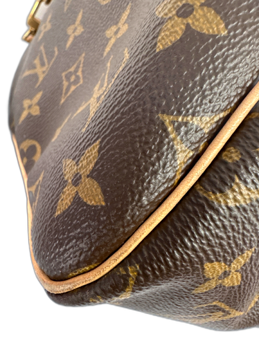 Louis Vuitton Brown Print Coated Canvas Damier Ebene Duffle Keepall Bag Brown Print