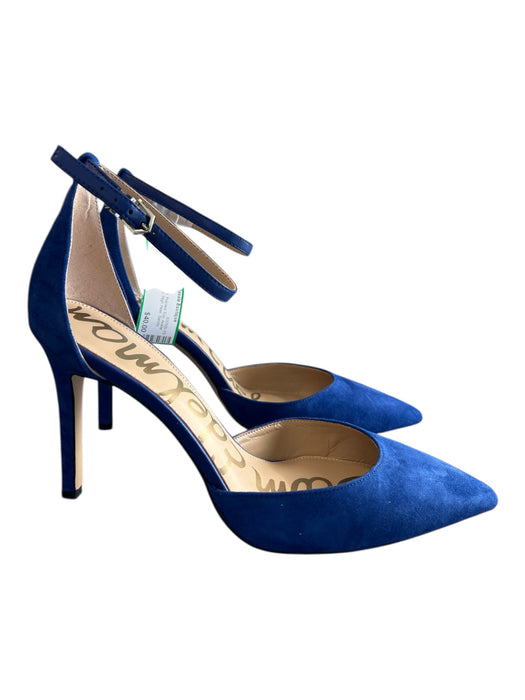 Sam Edelman Shoe Size 11 Royal Blue Leather Pointed Toe Ankle Strap Shoes Royal Blue / 11