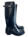 Hunter Shoe Size 10 Dark Blue Rubber Round Toe Knee High Patent Boots Dark Blue / 10