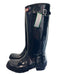 Hunter Shoe Size 10 Dark Blue Rubber Round Toe Knee High Patent Boots Dark Blue / 10