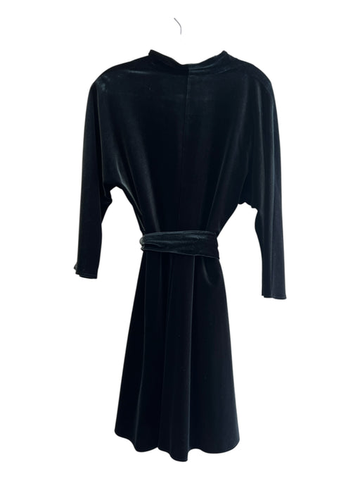 Zara Size M Forest Green Polyester Velvet V Neck 3/4 Sleeve A line Dress Forest Green / M