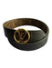 Louis Vuitton Brown & Tan Canvas & Leather Gold Buckle Monogram Reversible Belts Brown & Tan / 90/34