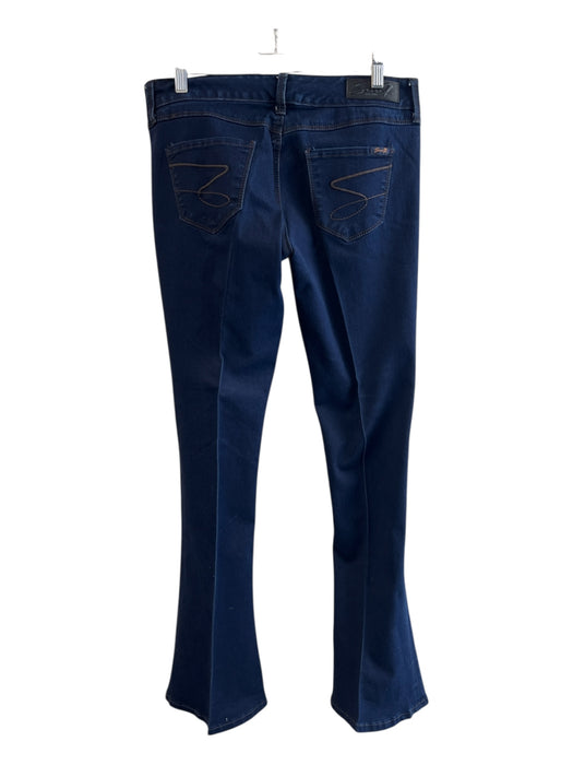 Seven Size 30 Dark denim Cotton Low Rise Zip Fly Flare Bottom 5 Pocket Jeans Dark denim / 30